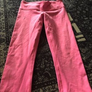 Pink Lululemon crop pants